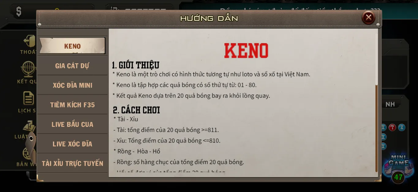 Bỏ túi những mẹo chơi Keno giúp game thủ thắng lớn tại B52